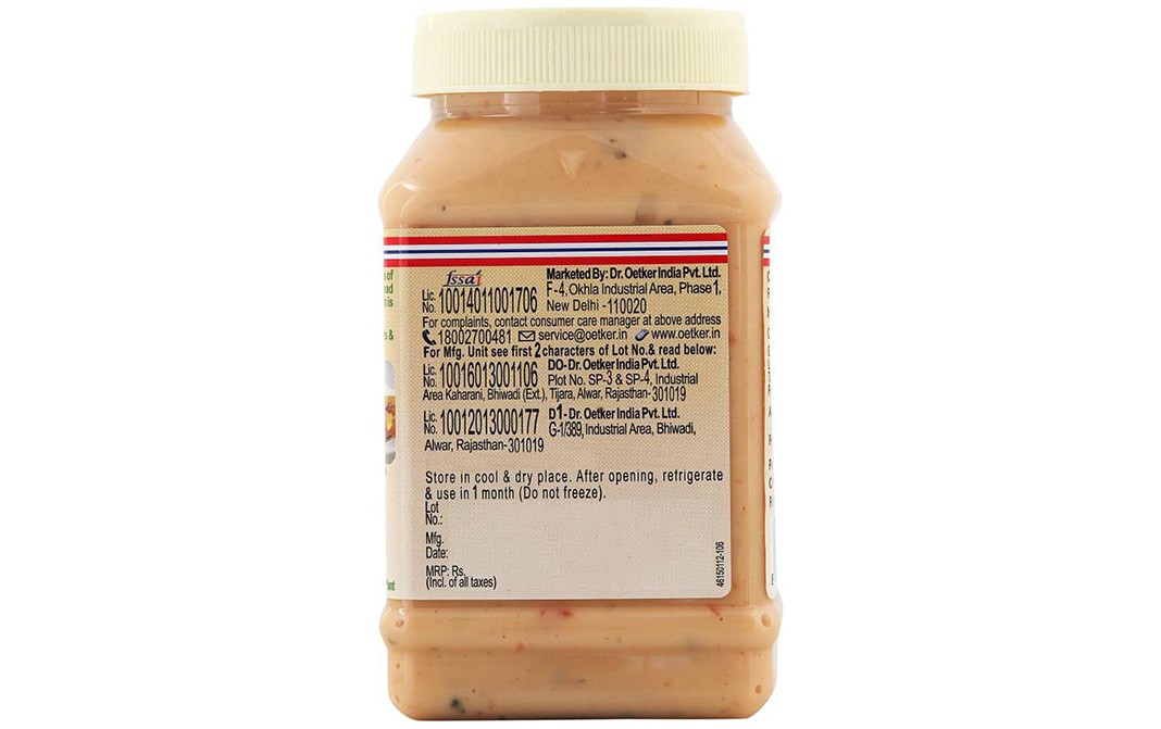 Dr. Oetker Fun foods Eggless Sandwich Spread, Cucumber & Carrot   Plastic Jar  300 grams